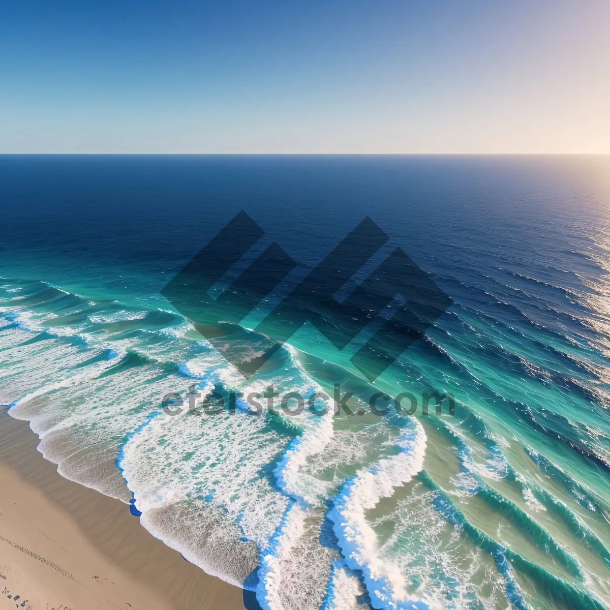 Picture of Coastal Bliss: Serene Beachscape with Turquoise Waves