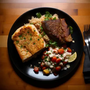 Roasted Vegetable Salad with Grilled Chickpeas and Beef