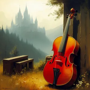 Melodic Strings: Cello, Violin, and Guitar in Harmony!