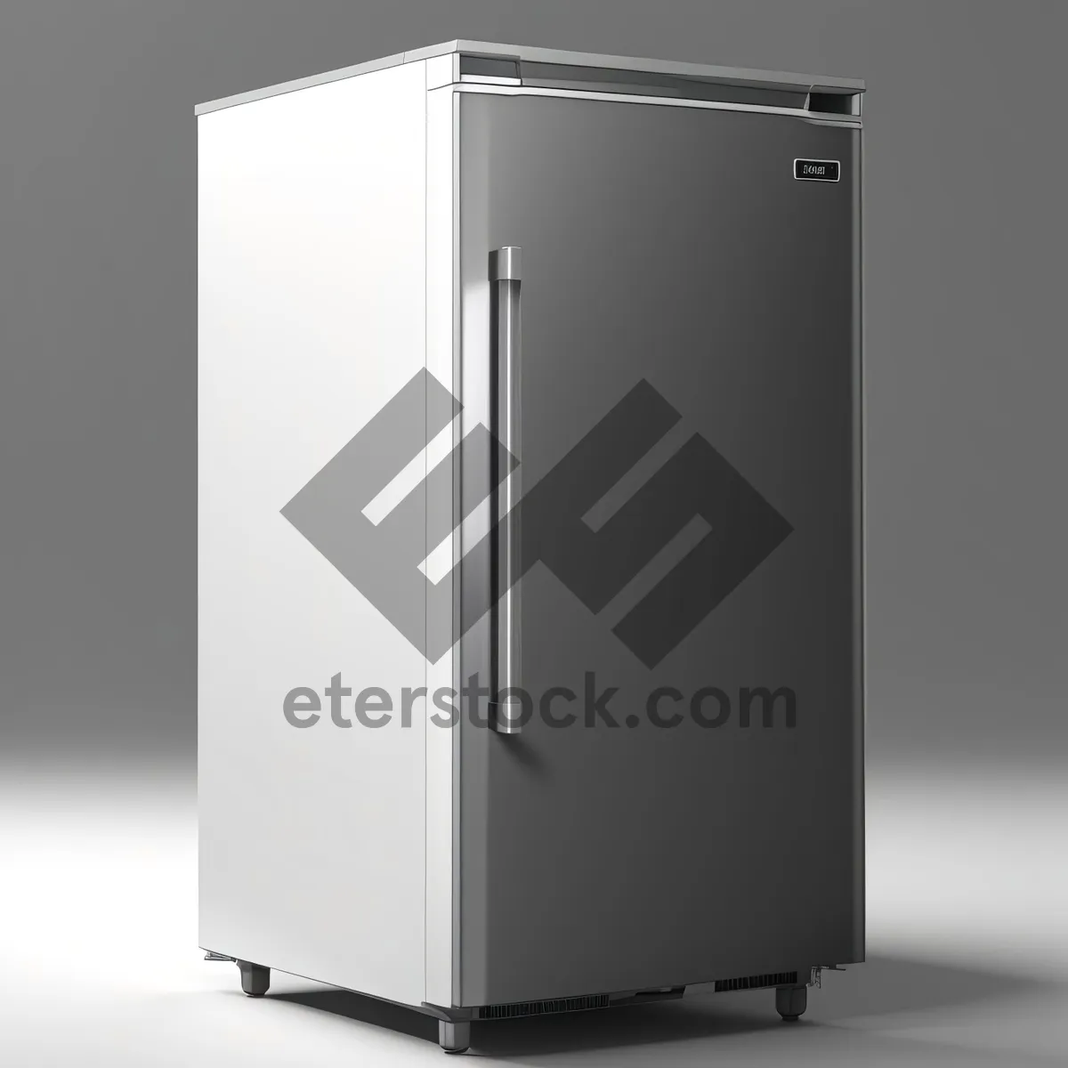 Picture of Sleek White 3D Refrigerator with Open Door