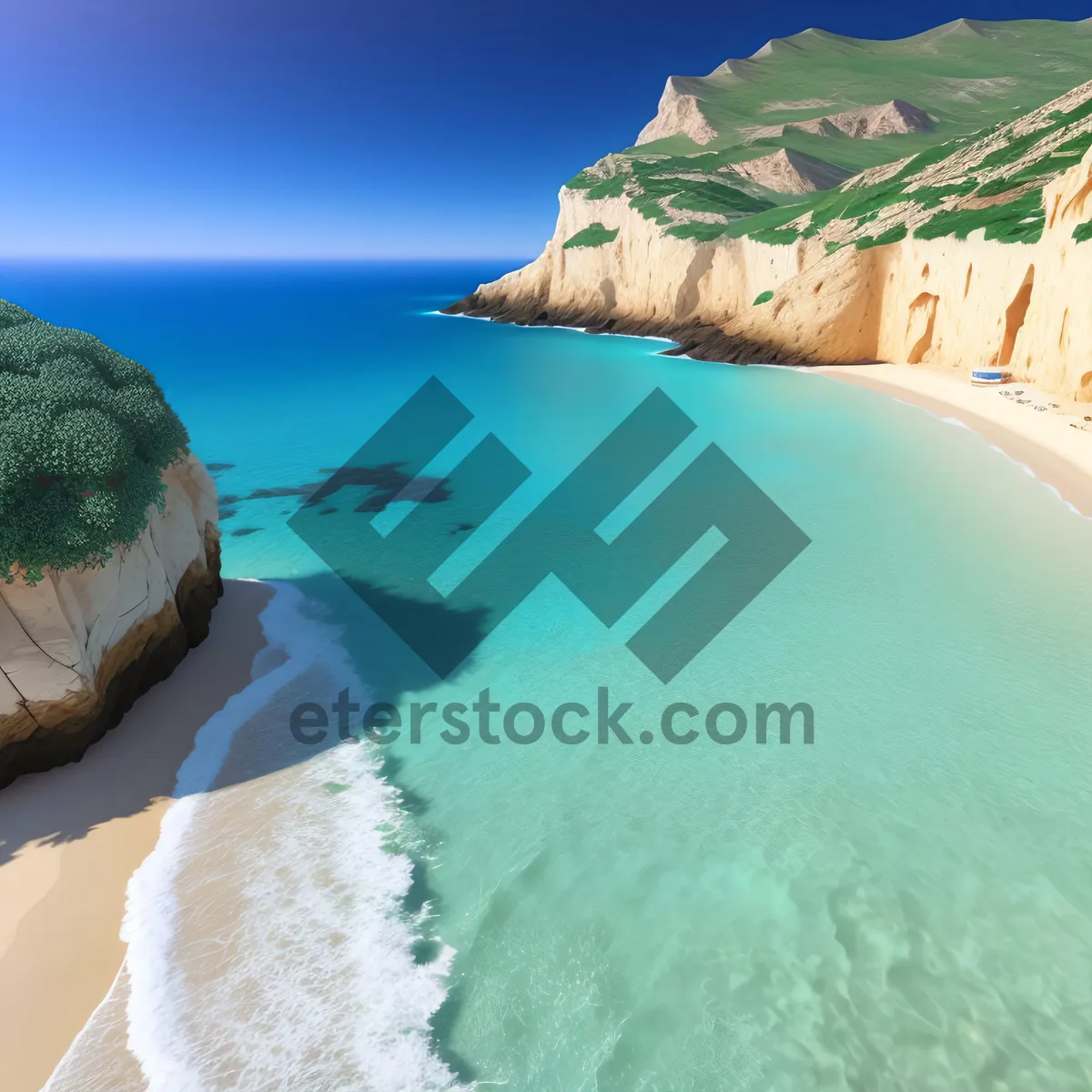 Picture of Turquoise Tropic Paradise: Tranquil Beachfront Relaxation