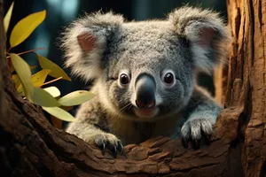 Cute koala in the wild