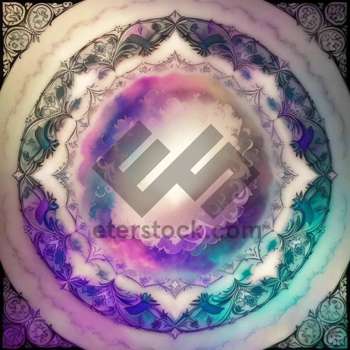 Picture of Chinese Porcelain Utensil: Artistic Ceramic Design with Fractal Patterns