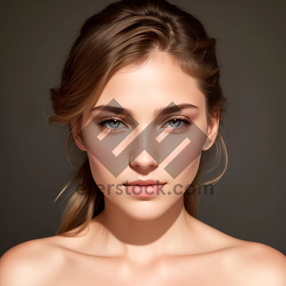 Picture of Beautiful Portrait of a Sexy, Attractive Model with Clean Skin