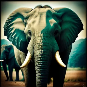 Majestic Elephant in Safari Park