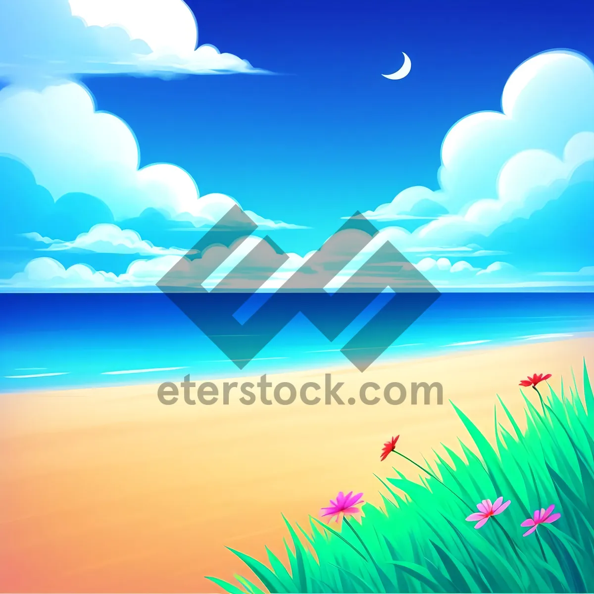 Picture of Vibrant Sea Motion: Captivating Sky, Bright Colors