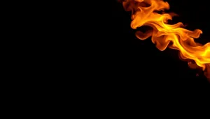 Black flame design with smoky texture