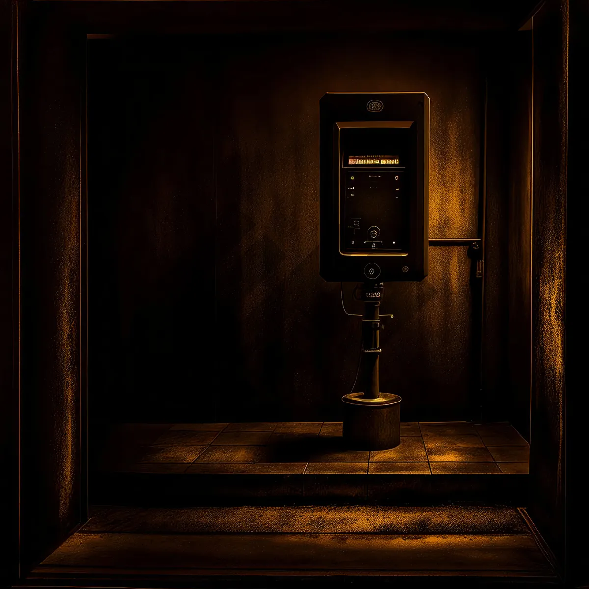 Picture of Vintage Wall-mounted Payphone with Illuminated Buttons