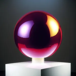 Bright Orange Glass Sphere Button Icon