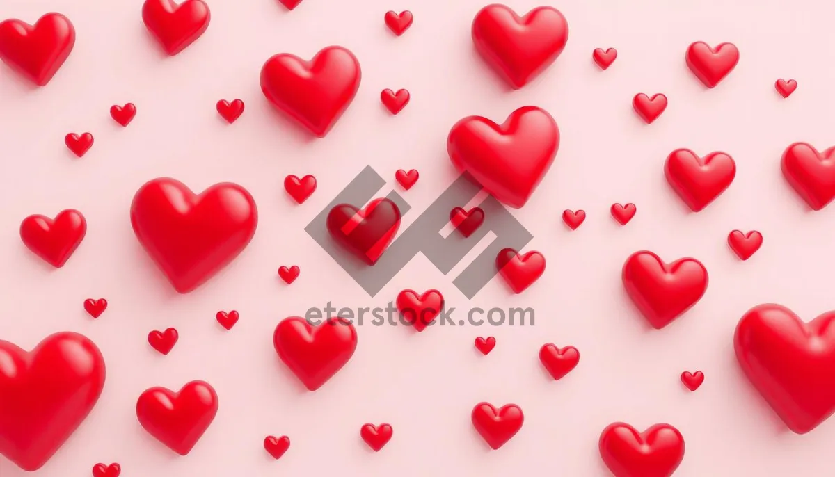 Picture of Web design icon set with heart and thumbtack