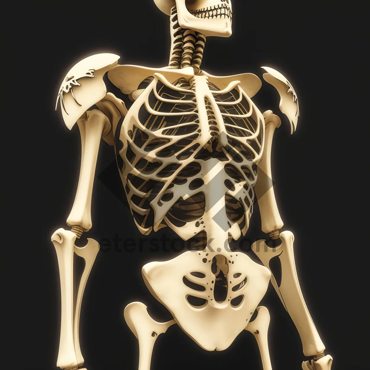 Picture of Human Skeleton X-Ray - Anatomical Graphic for Medical Science
