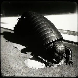 Close-up of Armadillo: Captivating Cockroach and Arthropod Invertebrate