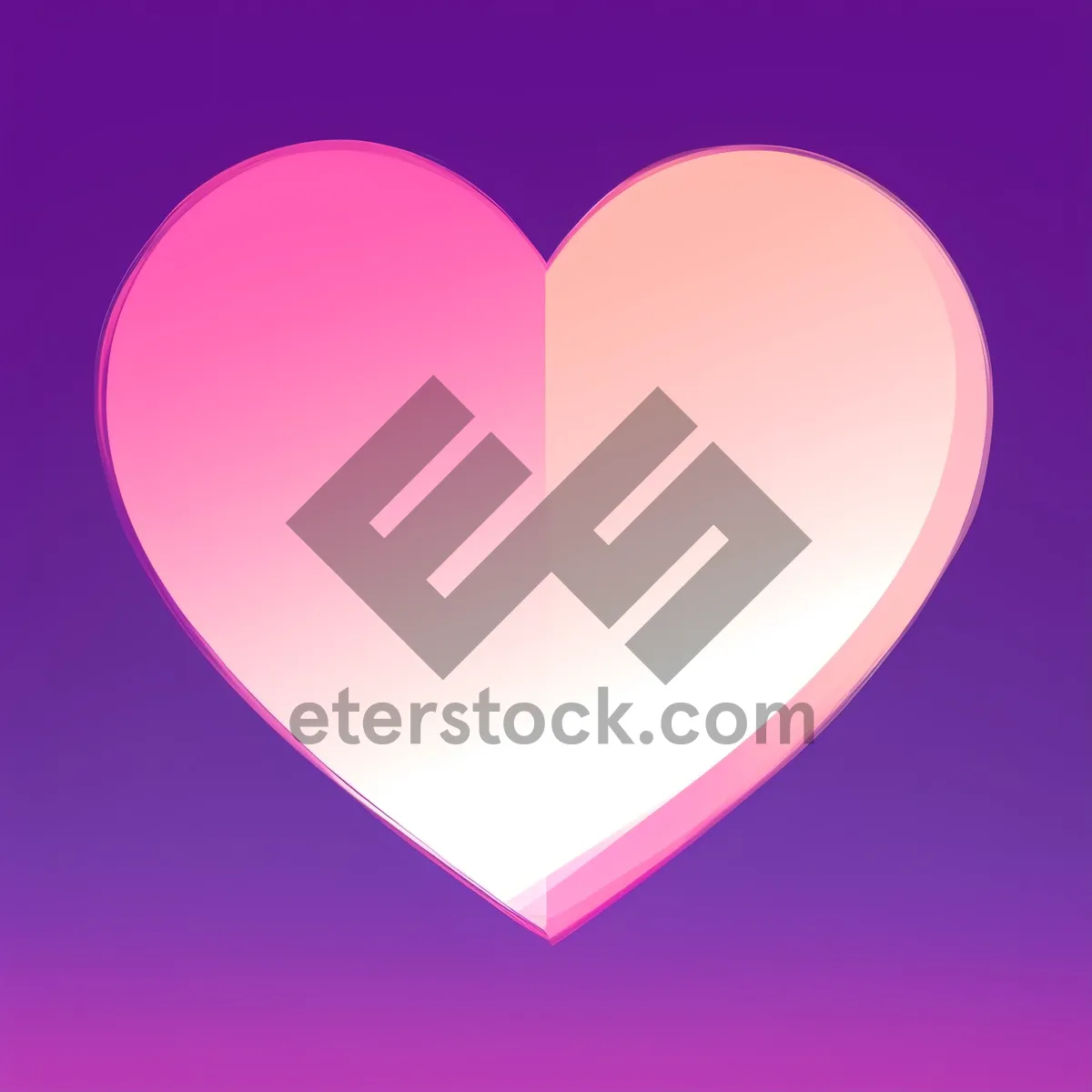 Picture of Shiny Heart-shaped Glass Icon Set