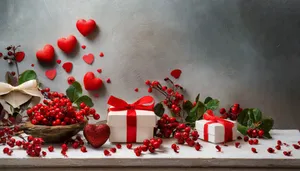 Bouquet of currant flowers on holiday table