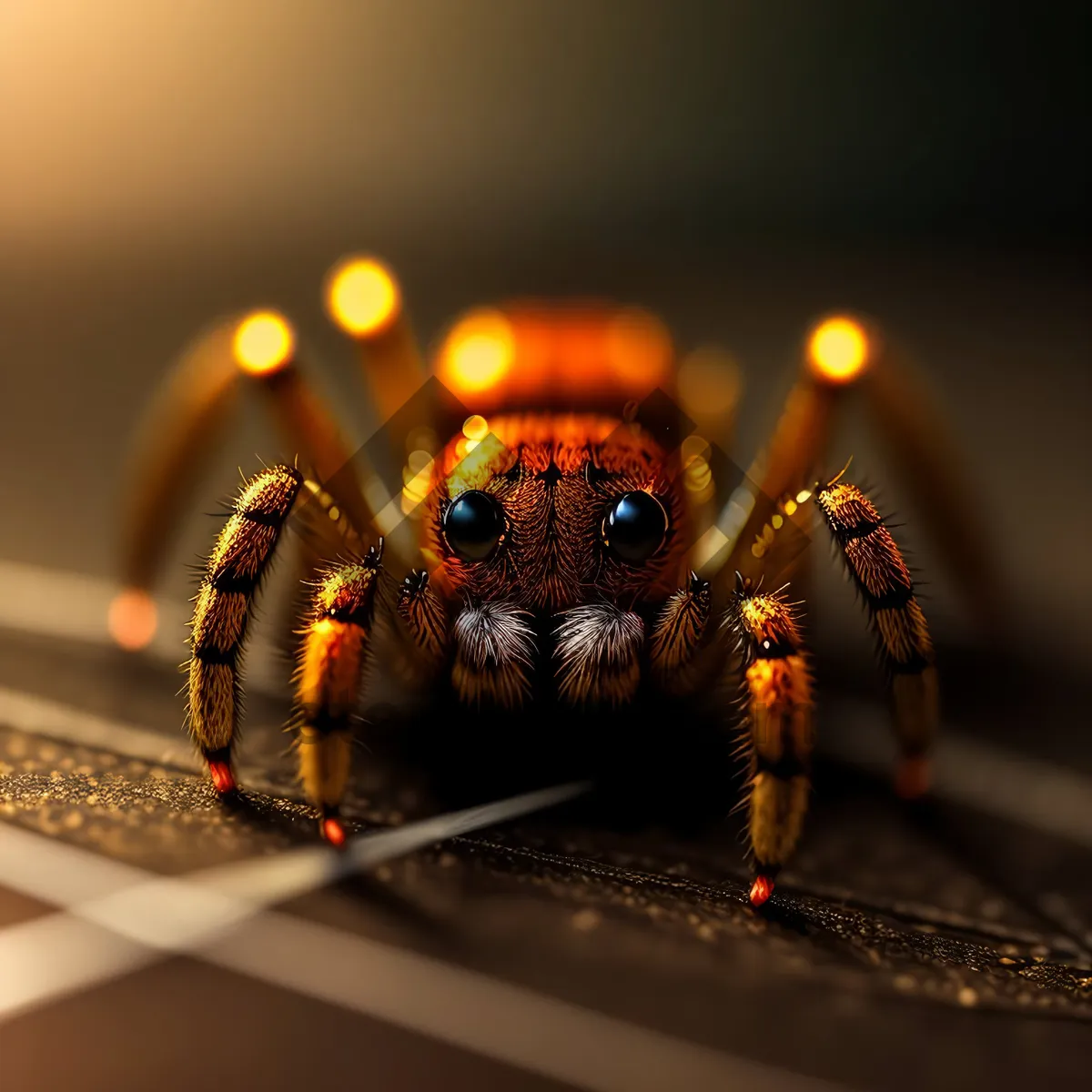 Picture of Closeup View of Black Arachnid with Antenna