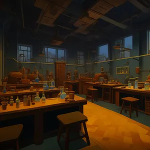 Modern Restaurant Interior Design with Wooden Furniture and Luxury Chairs