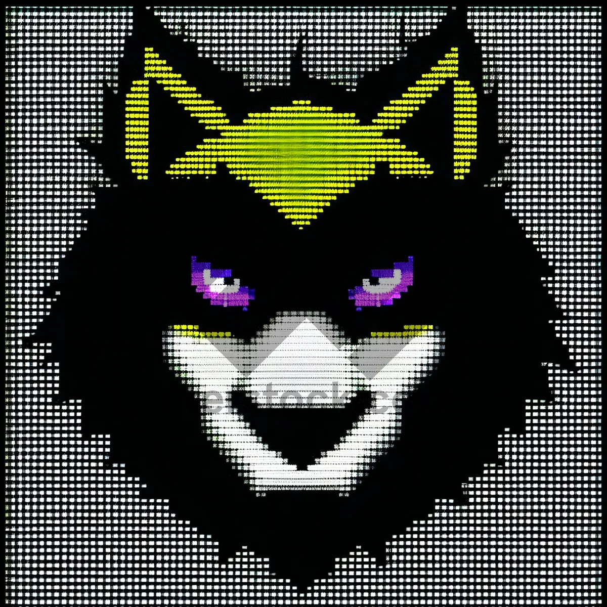 Picture of Digital Mosaic Pattern: Modern Halftone Grid Art