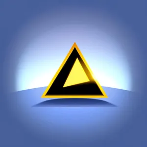 Pyramid Graphic Symbol with Iconic Arrow and Star Design