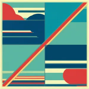 Elegant 3D Graphic Art Design with Symbolic Shape