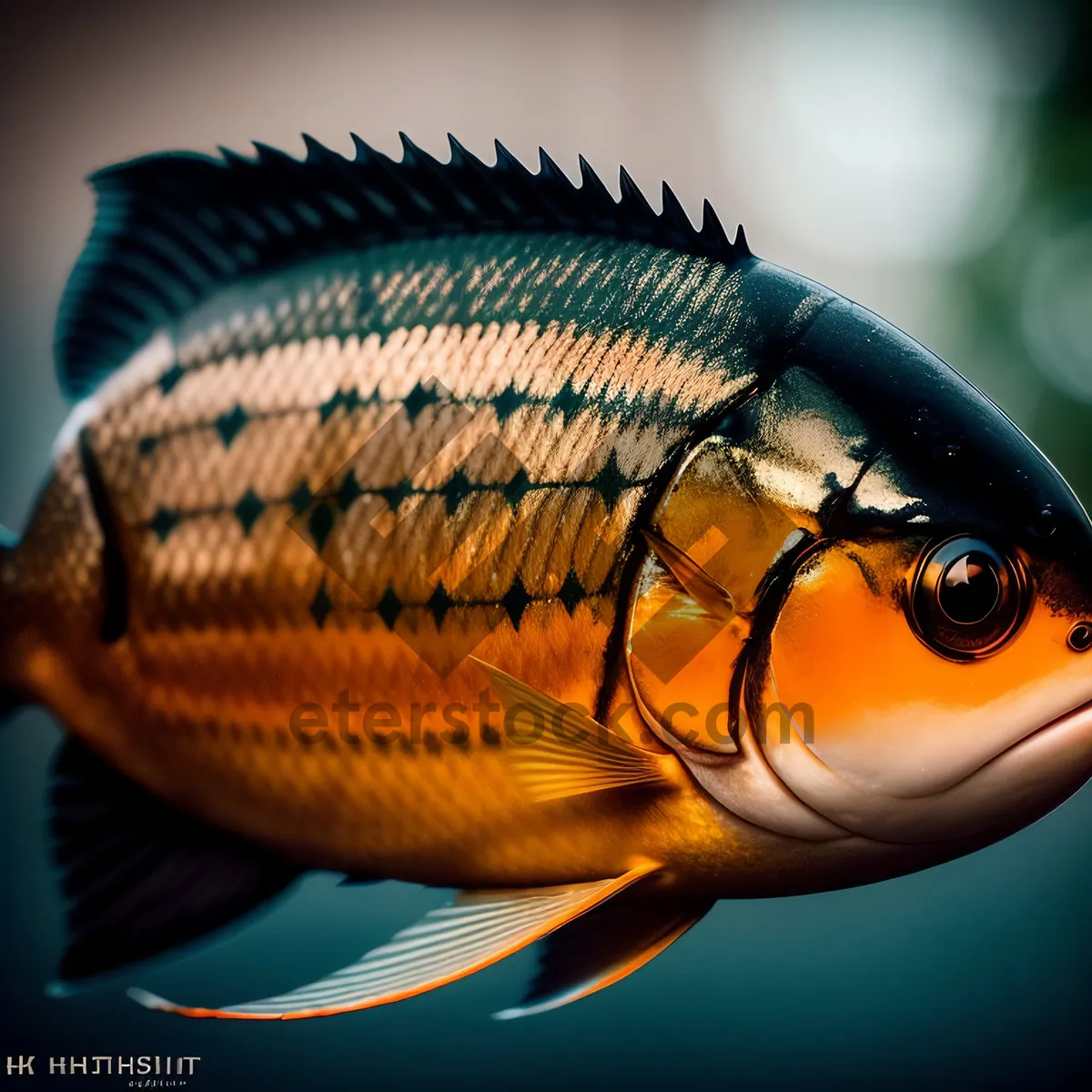 Picture of Vibrant Sunfish Swimming in Tropical Waters