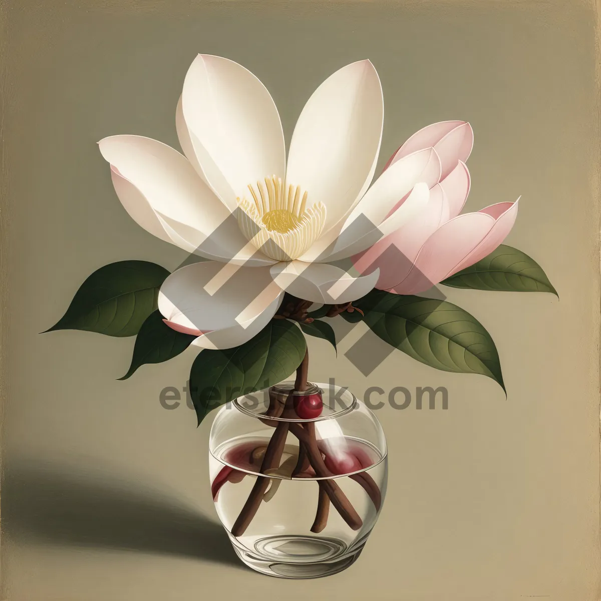 Picture of Tropical Lotus Bloom in Exotic Spa Garden"
or
"White Magnolia Flower in Summer Garden Spa