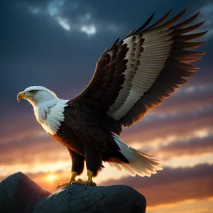 Regal Wings: Majestic Bald Eagle in Flight