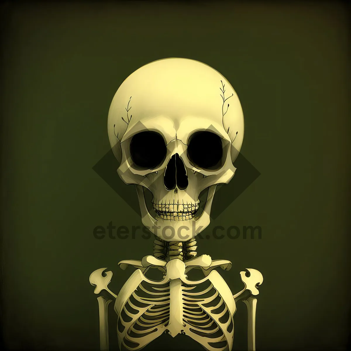 Picture of Pirate Skull: Terrifying Skeleton Head with Haunting Vibes