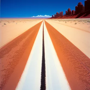 Desert Highway: Serene Sands and Speed