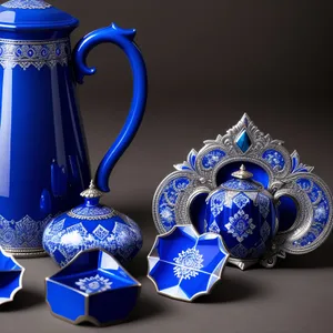 Traditional Ceramic Tea Pot with Majolica Design