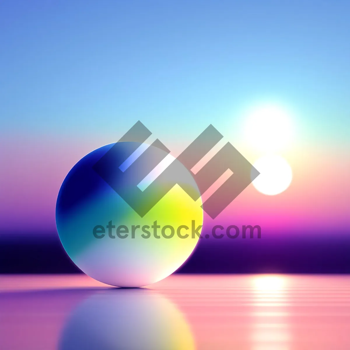 Picture of Glossy Orange Button with Reflection