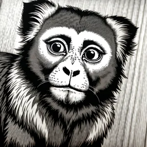 Gibbon Wild Ape - Primate Monkey Face