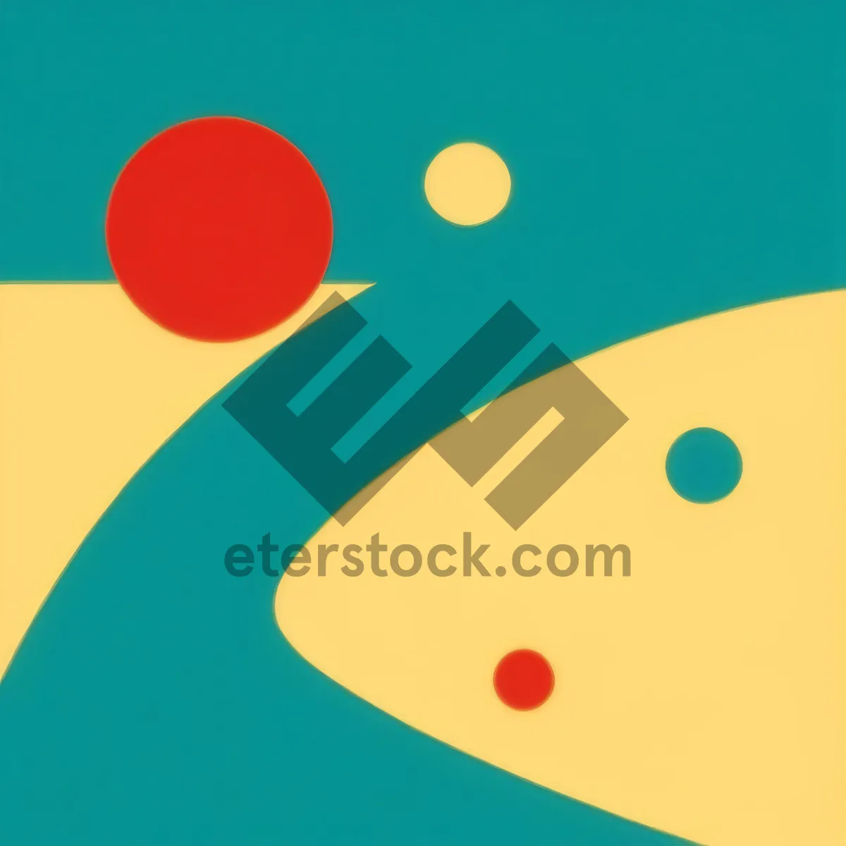 Picture of Colorful Polka Dot Graphic Art Design