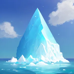 Frozen Arctic Wonderland - Majestic Iceberg in Winter Ocean