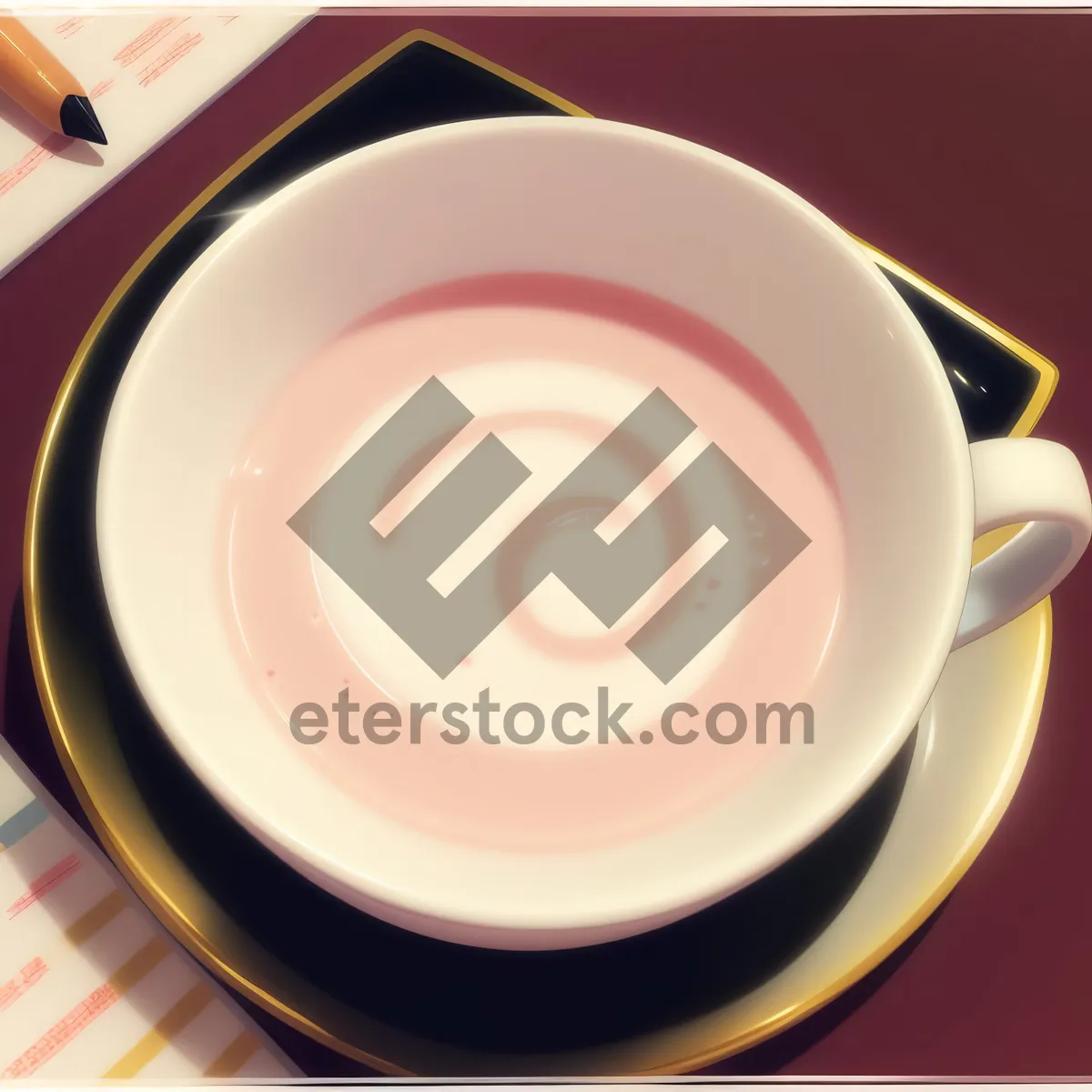 Picture of Steamy Morning Cup of Joe on Saucer