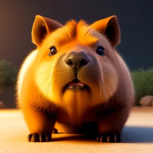 Furry Fluffball with Whiskers - Adorable Guinea Pig!