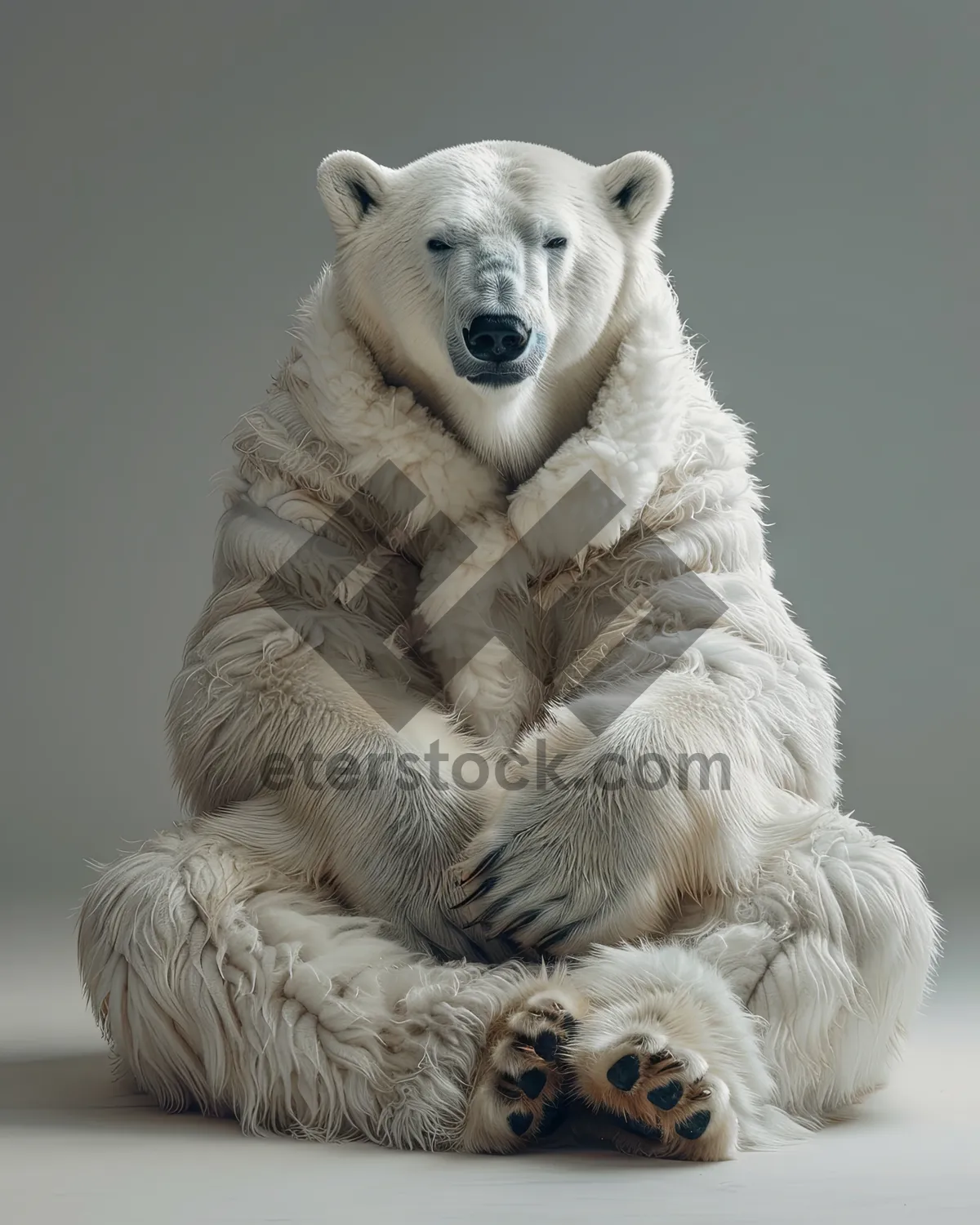 Picture of Cute Arctic Wildlife Feline Studio Portrait.