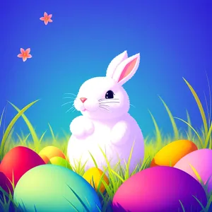 Cute Happy Bunny Cartoon Art for Holiday Celebration