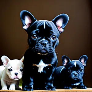 Cute Bulldog Piggy Bank - Adorable Studio Portrait of Pet Canine