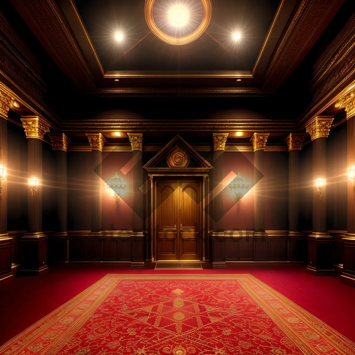 Picture of Grand Theater Hall - Interior Architecture with Elegant Curtain