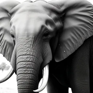 Endangered elephant at a South African safari