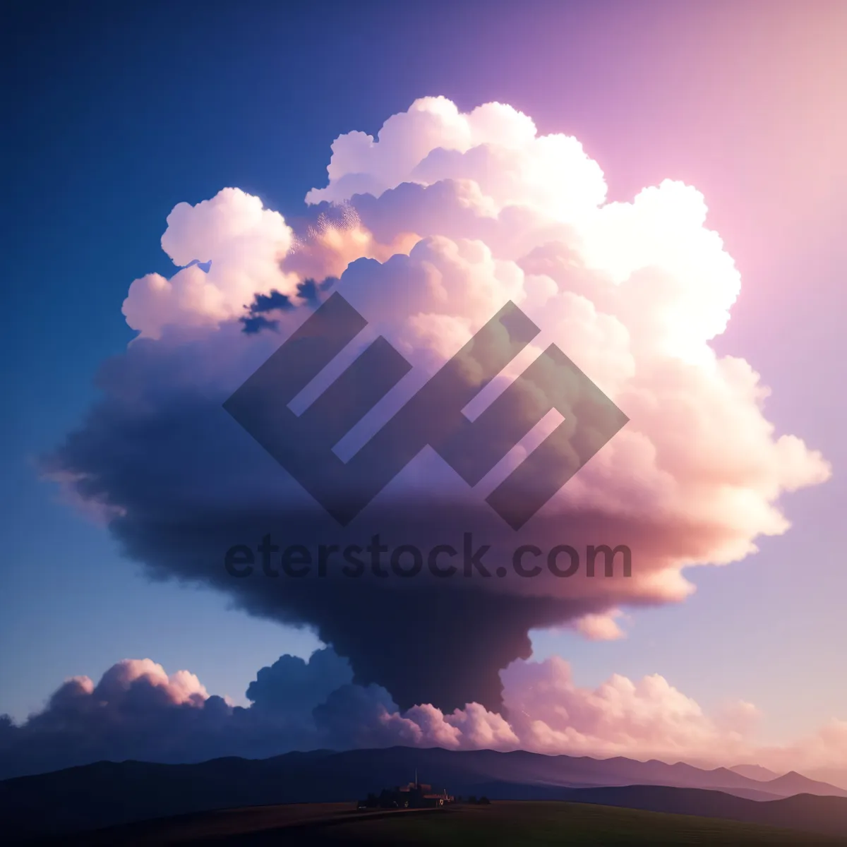 Picture of Serenity in the Sky: A Glorious Cloudscape Bathed in Sunlight