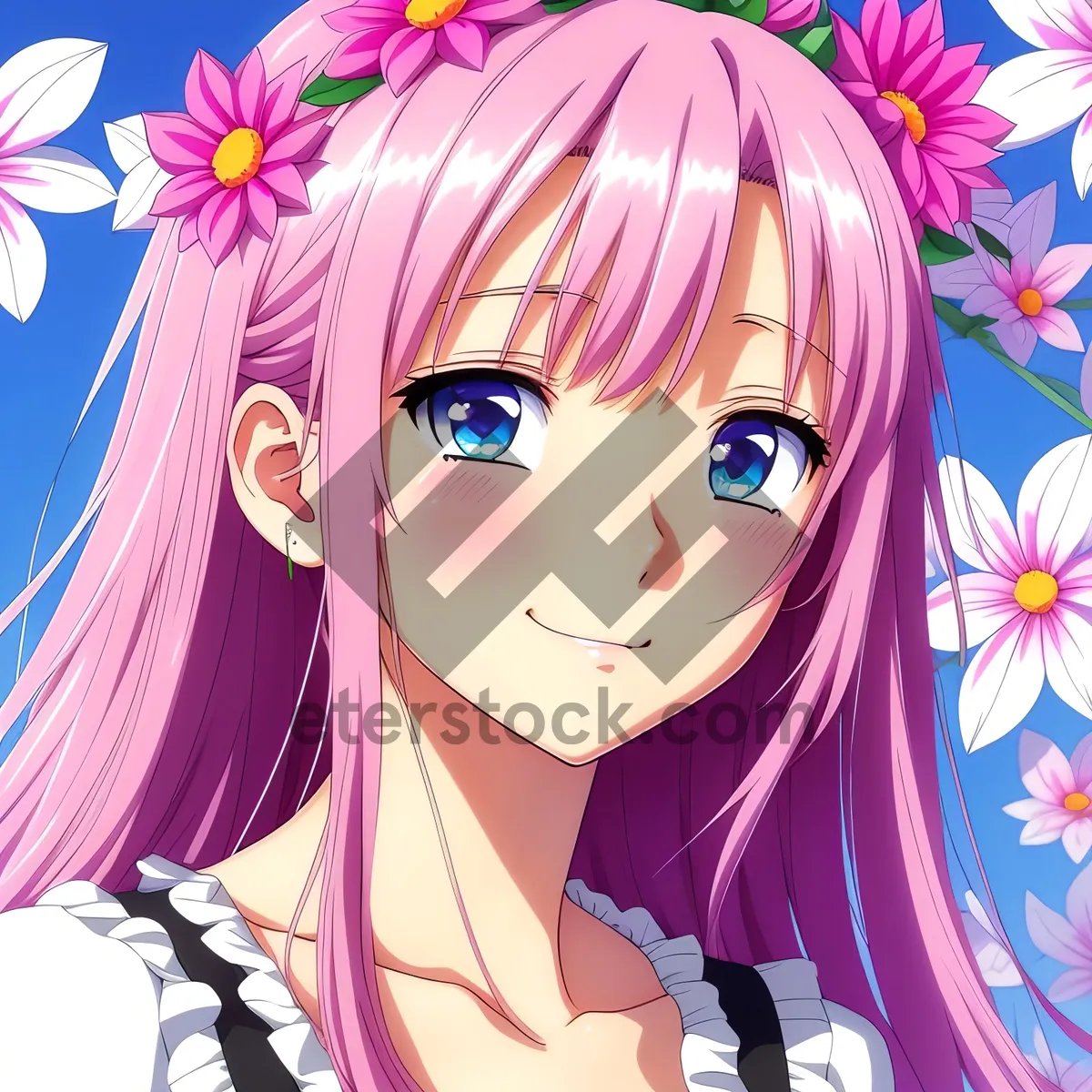 Picture of Moonlit Charm: Playful Cartoon Character with a Radiant Smile