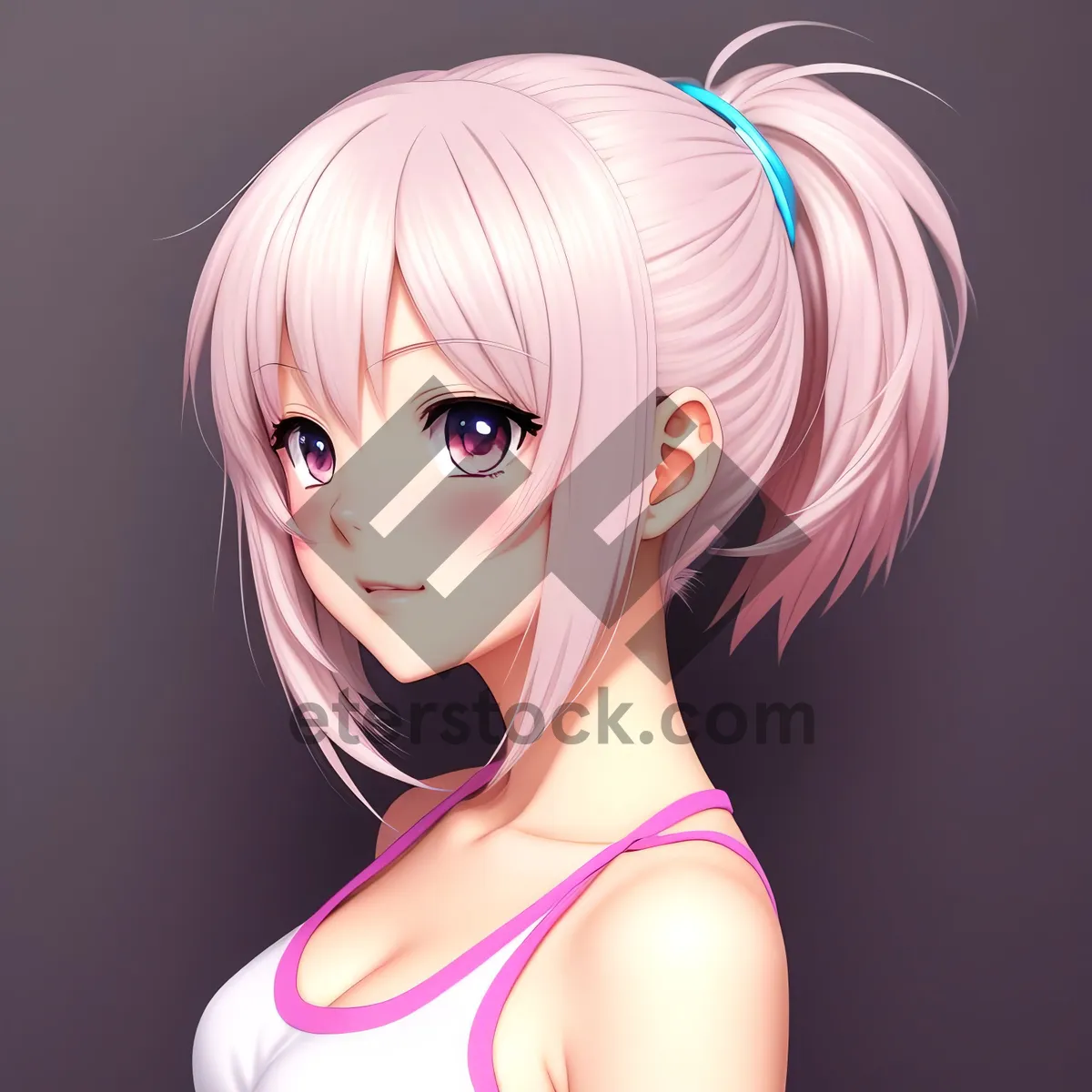 Picture of Blonde Sensual Fashion Model with Flawless Makeup