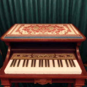 Music Stool with Harmonium and Keyboard Instrument
