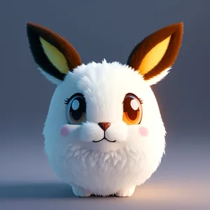 Fluffy Bunny with Easter Egg: Adorable, Cute Pet