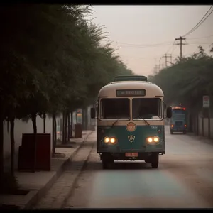 Urban Trolleybus on City Street