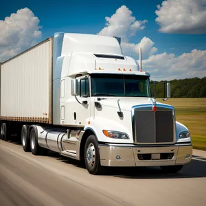 Transporting Freight: Efficient Trailer Truck on Highway