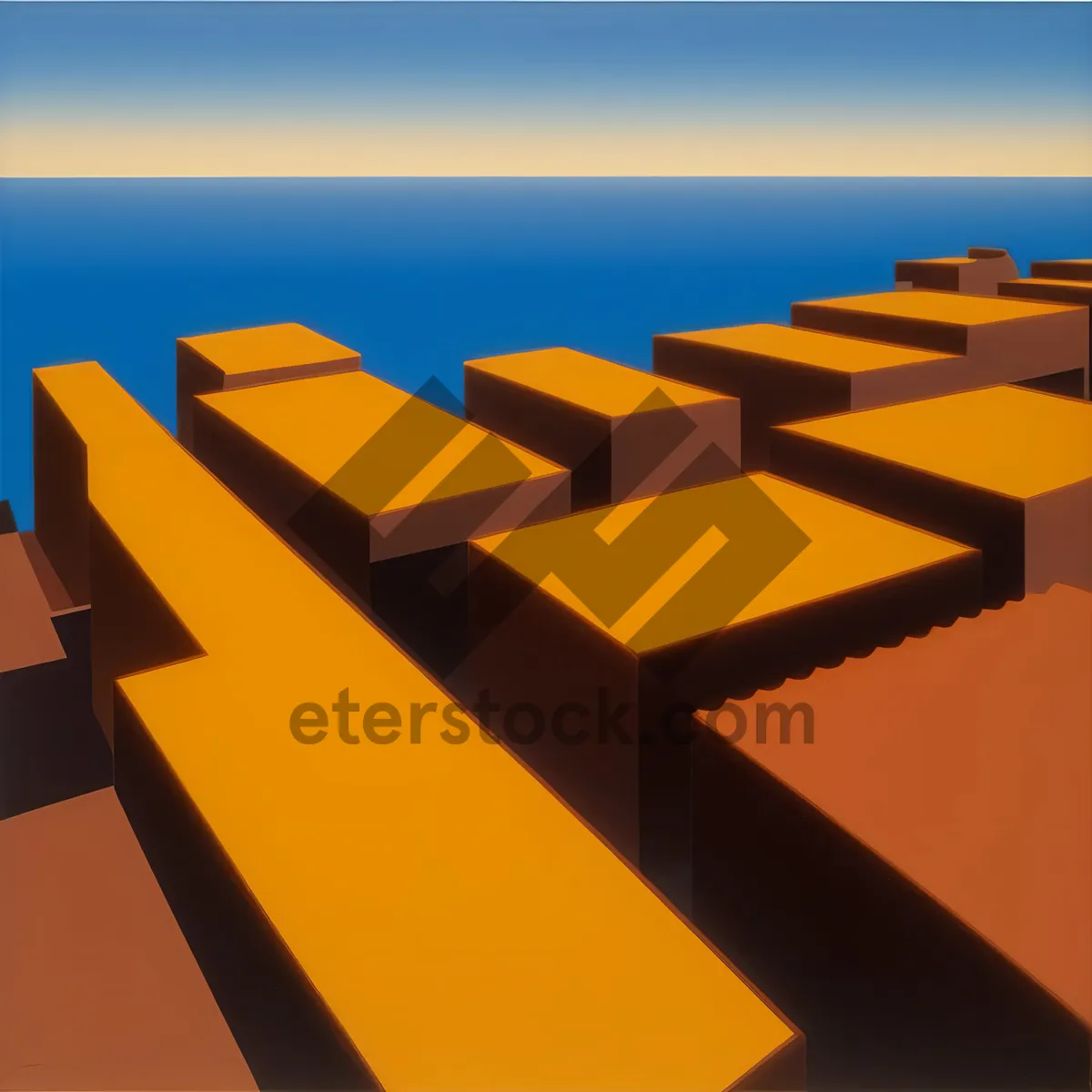 Picture of Modern geometric 3D symbol sign design