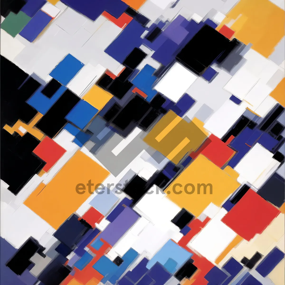 Picture of Modern geometric square pattern design wallpaper