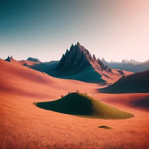 Golden Desert Dune Sunset Serenity